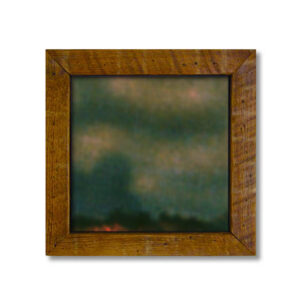 "Square 2" | Ink & Acrylic on Vinyl, Reclaimed Wood Frame  | 2012 | 12×12″ | $750