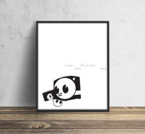 "#8 Blank Print" | 
Commemorative Limited Edition, Ink on Archival Paper 1997 | 
Two sizes: 18×36″; 36×72″